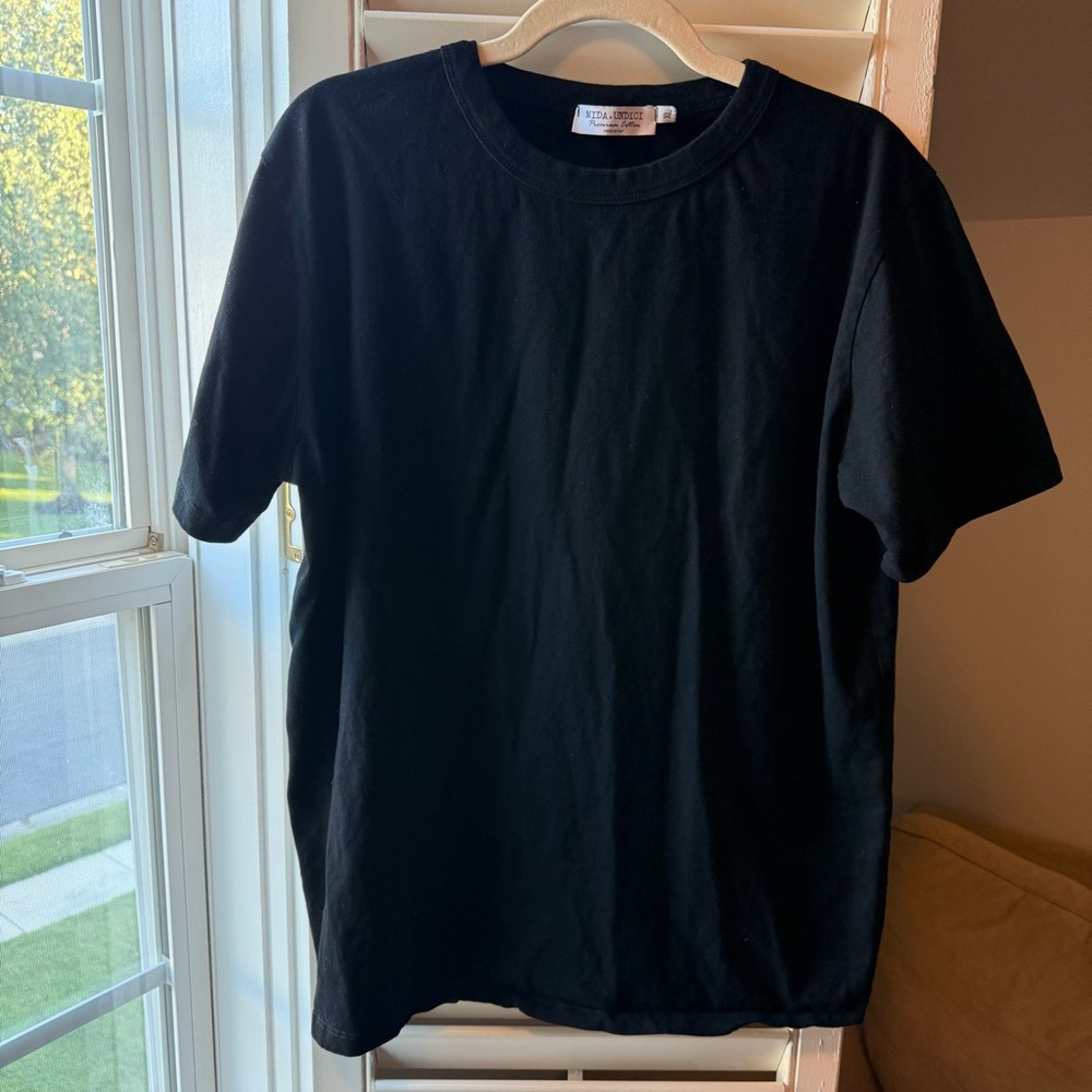 Mida Undici 100% Cotton Men's Black Short Sleeve Tee